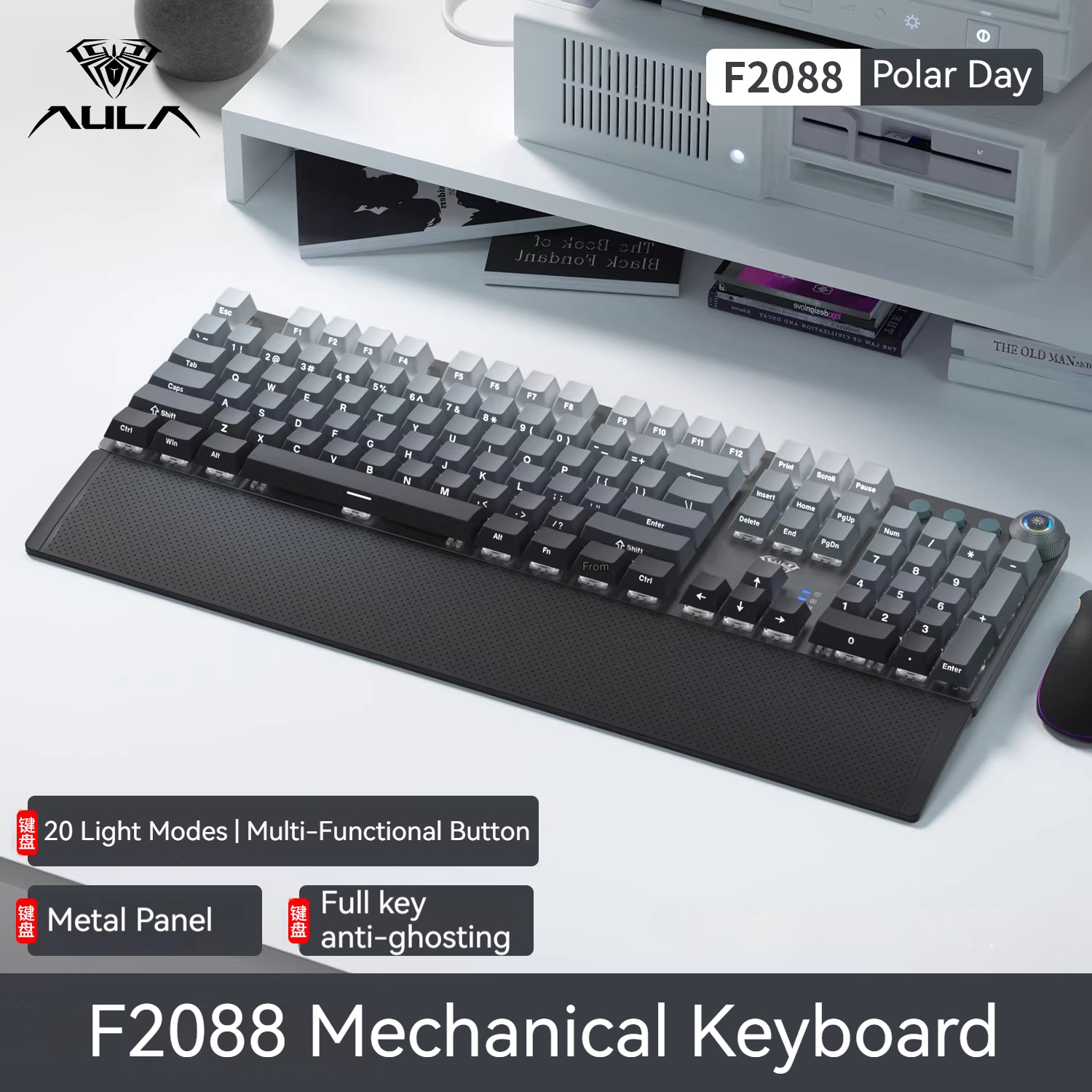 Gaming Keyboard Blue Switches - AULA F2088 Mechanical Keyboard Backlight Wired