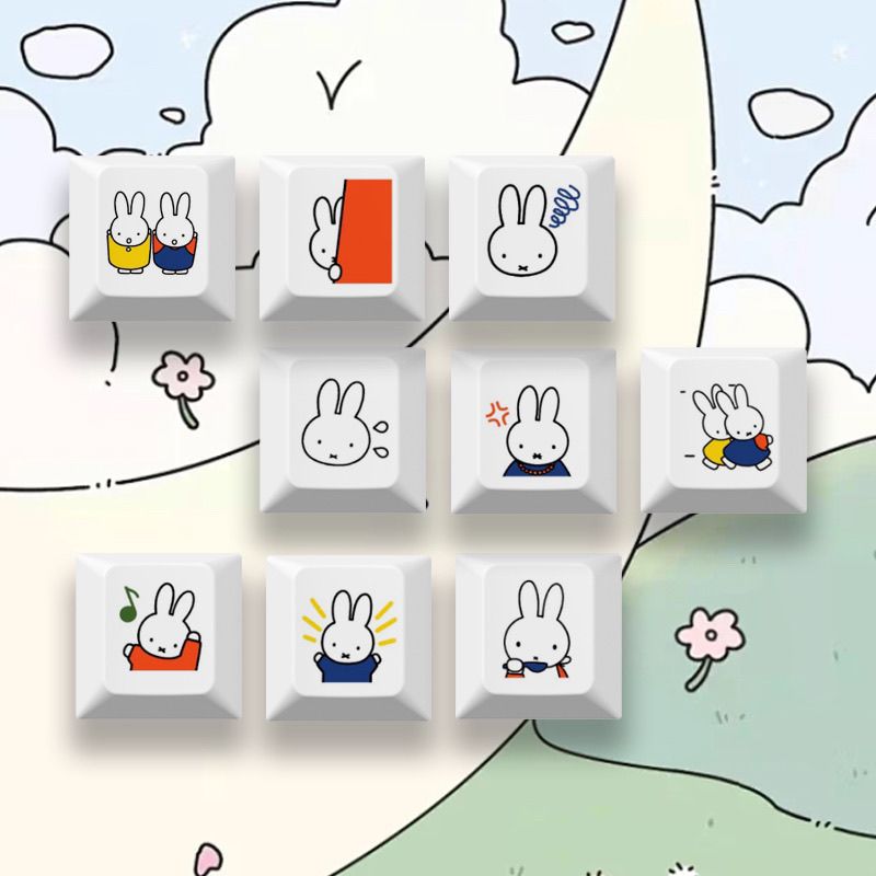 New Miffy rabbit cartoon cute  - Gaming Keyboard Mechanical บทวิจารณ์และราคา