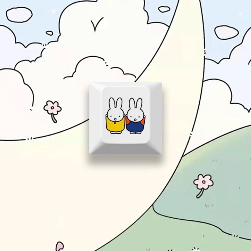 New Miffy rabbit cartoon cute  - Gaming Keyboard Mechanical บทวิจารณ์และราคา