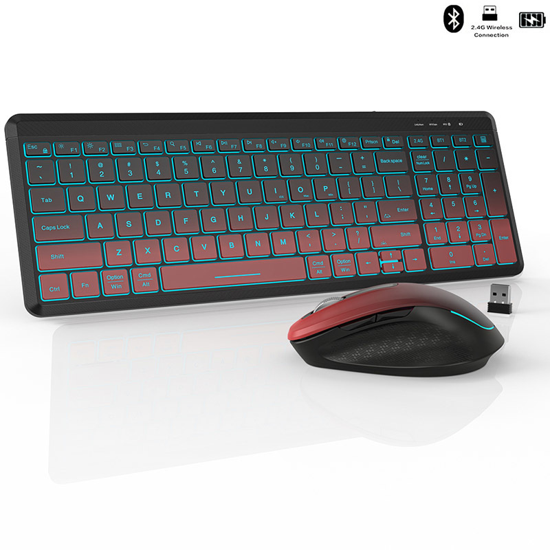 RGB Backlit Silent Wireless Ke - Gaming Keyboard Bundle บทวิจารณ์และราคา