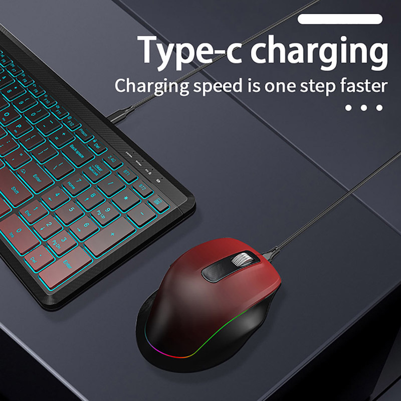 RGB Backlit Silent Wireless Ke - Gaming Keyboard Bundle บทวิจารณ์และราคา