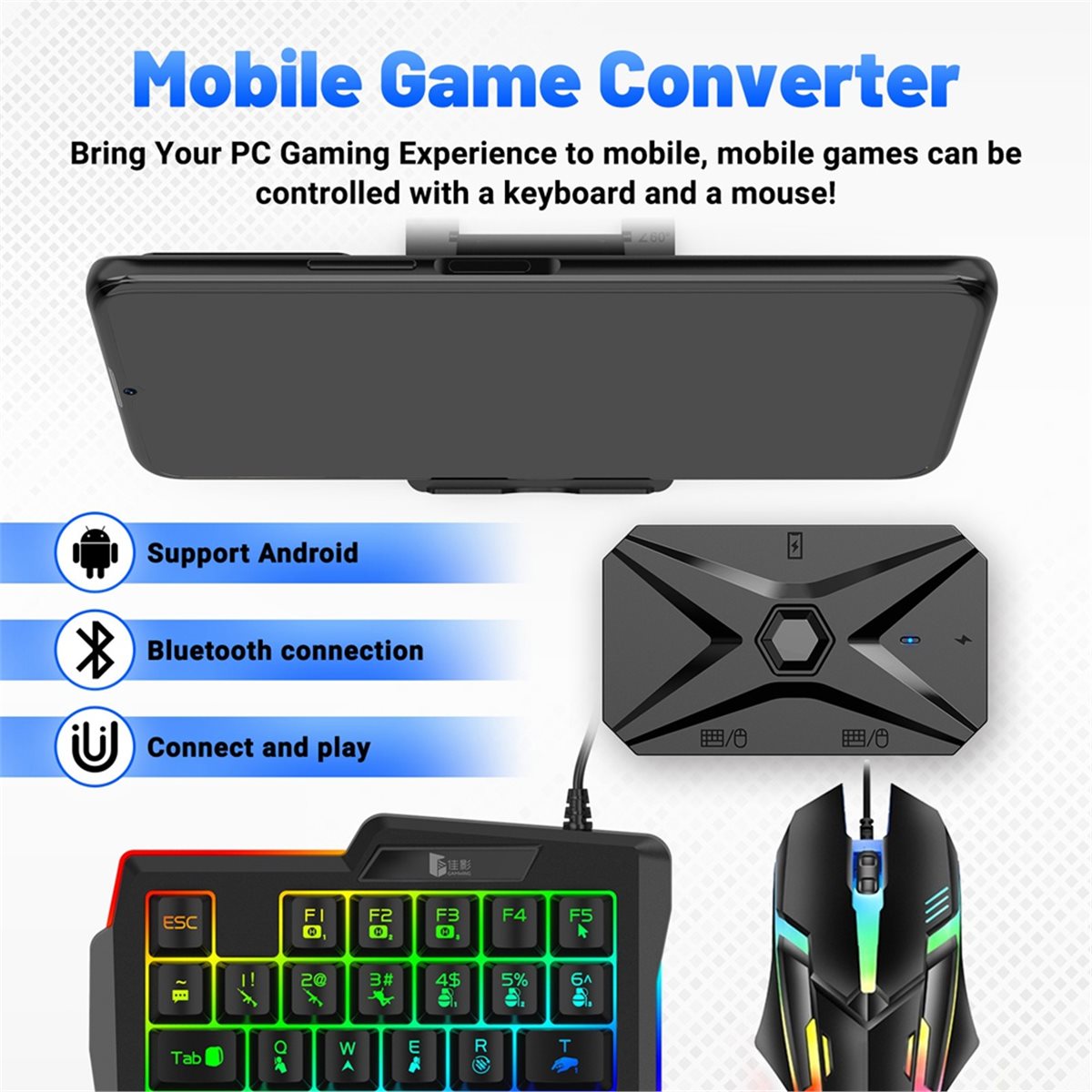 ABGN Mobile Games Converter Ki - Gaming Keyboard And Mouse Converter For Mobile บทวิจารณ์และราคา