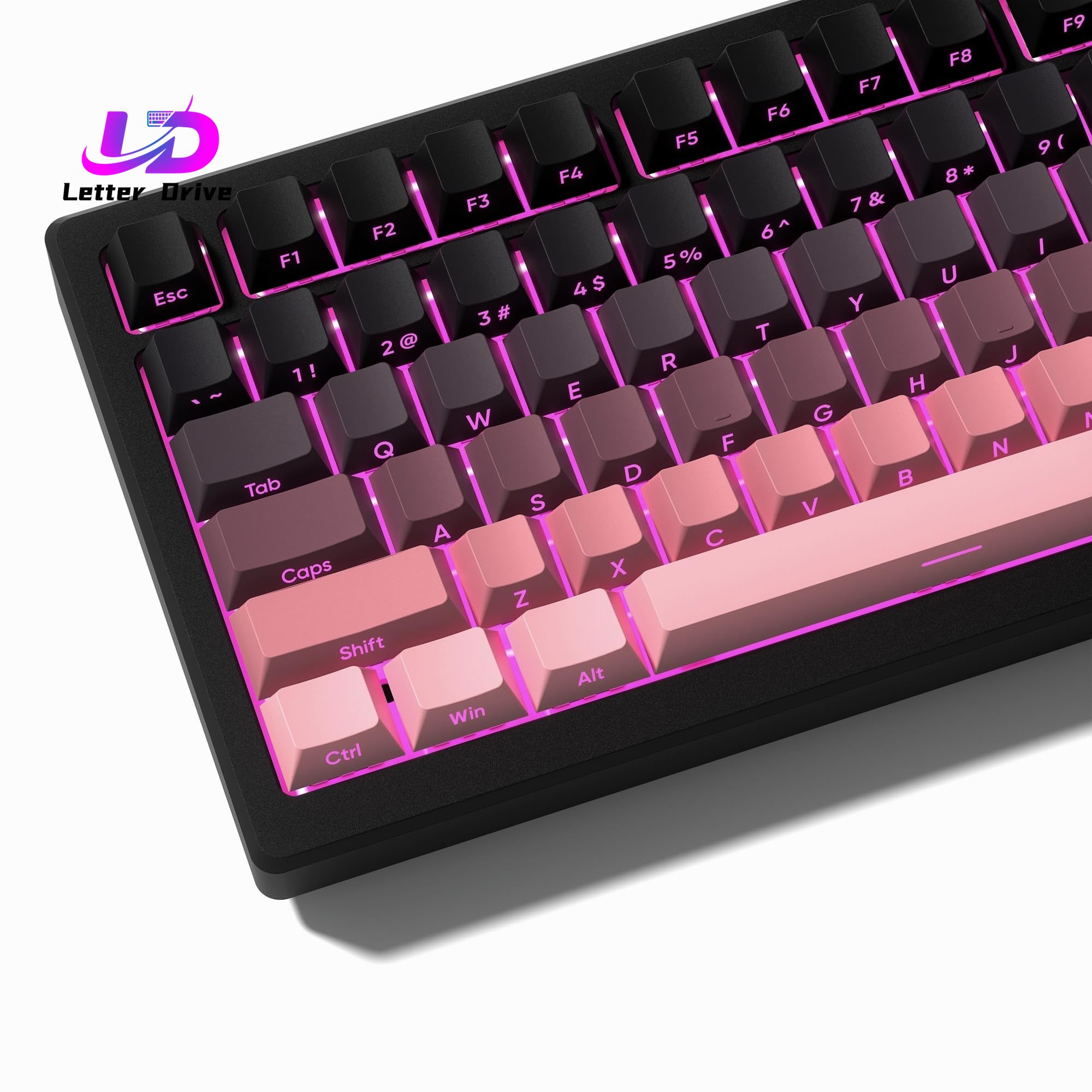 136 Key Black and Pink Print B - Keyboard Gaming Black บทวิจารณ์และราคา