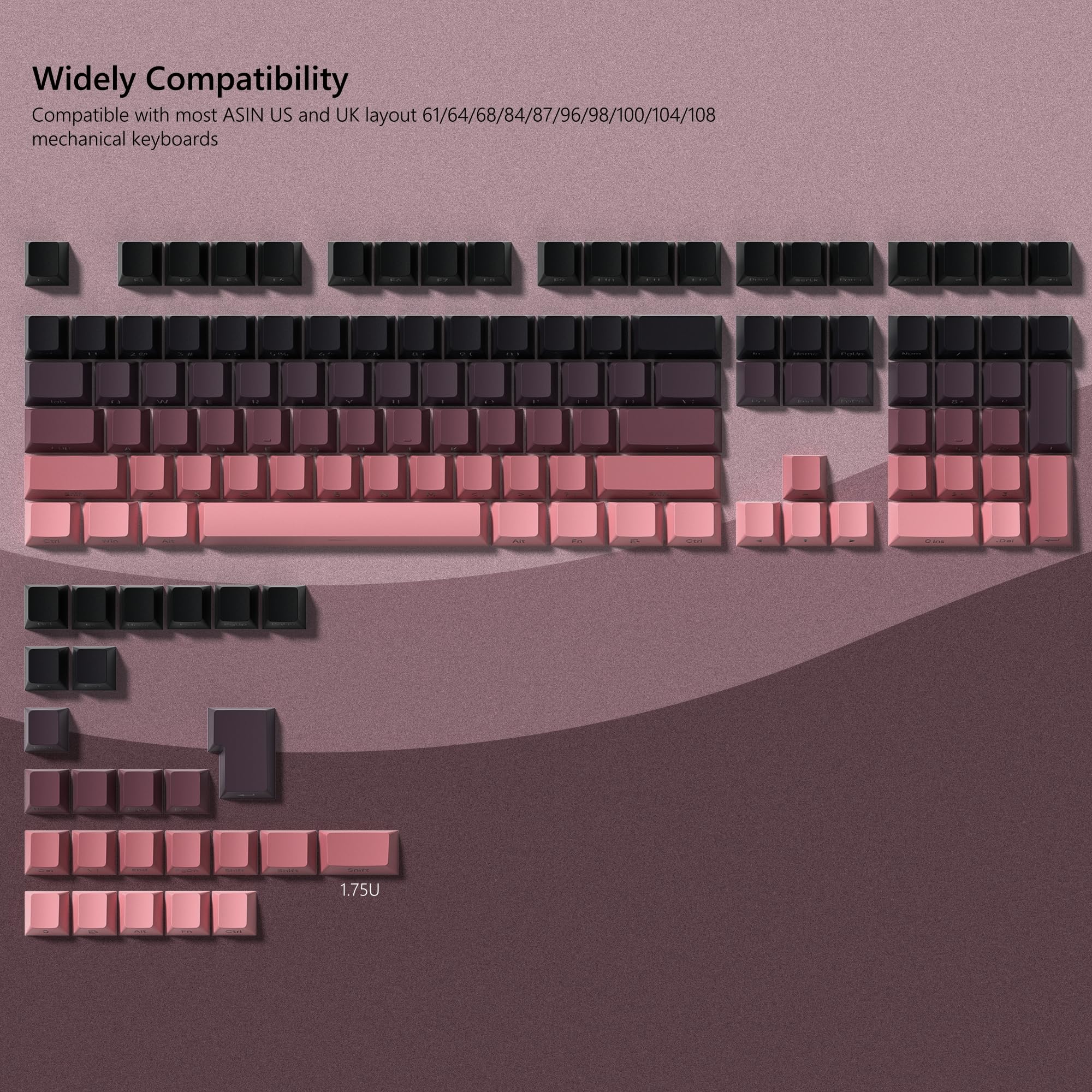 136 Key Black and Pink Print B - Keyboard Gaming Black บทวิจารณ์และราคา