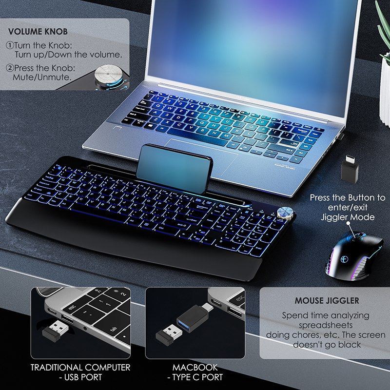 2.4G&Type-C Wireless Keyboard  - Gaming Keyboard Mouse Combo บทวิจารณ์และราคา