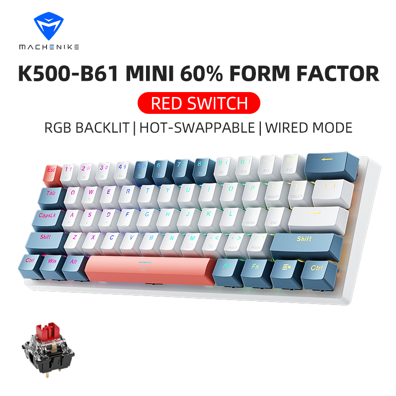 K500-B61 Machenike Mini Mechan - Gaming Keyboard Blue Switches บทวิจารณ์และราคา