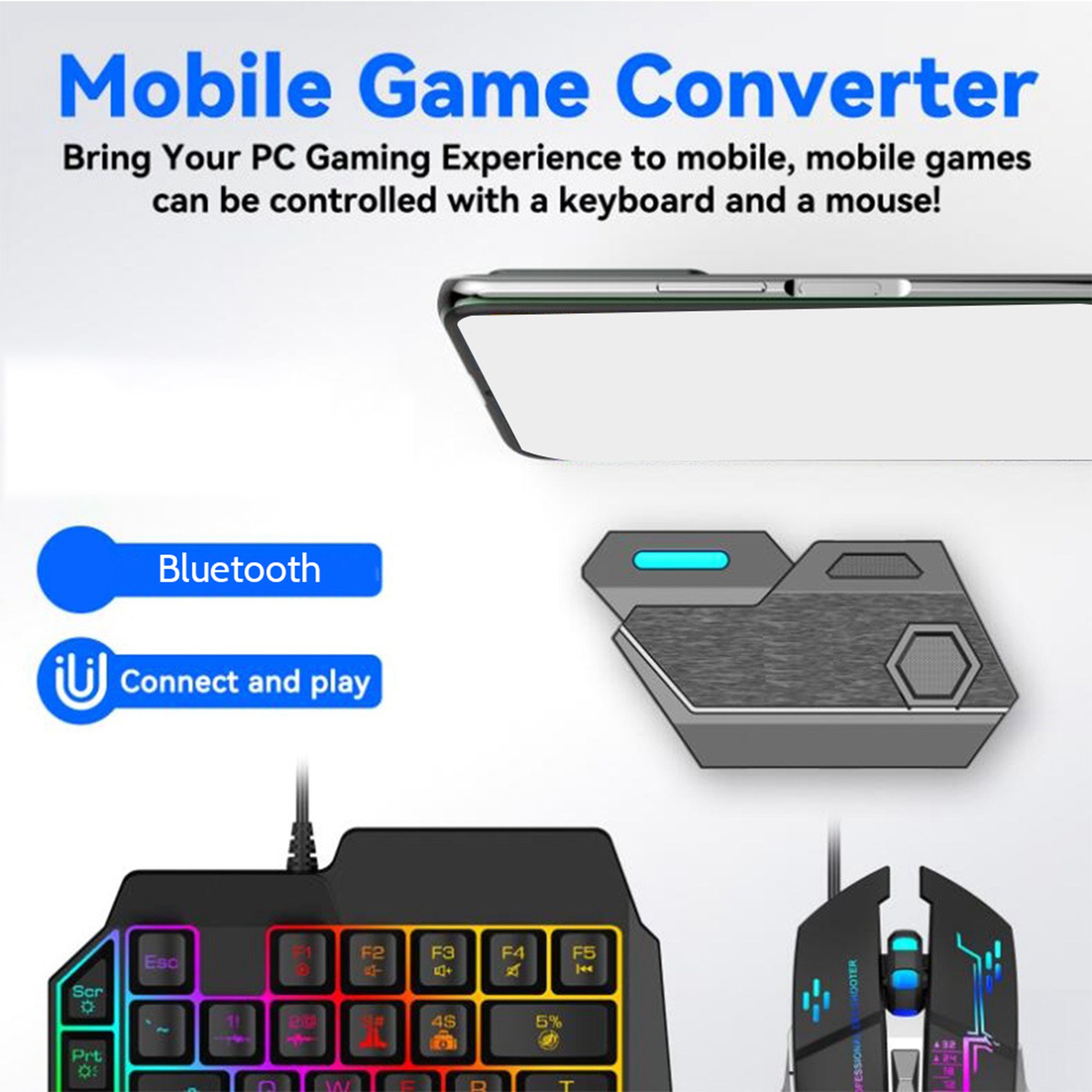 ONNL Gamepad Mobile PUBG Contr - Gaming Keyboard And Mouse Converter For Mobile บทวิจารณ์และราคา
