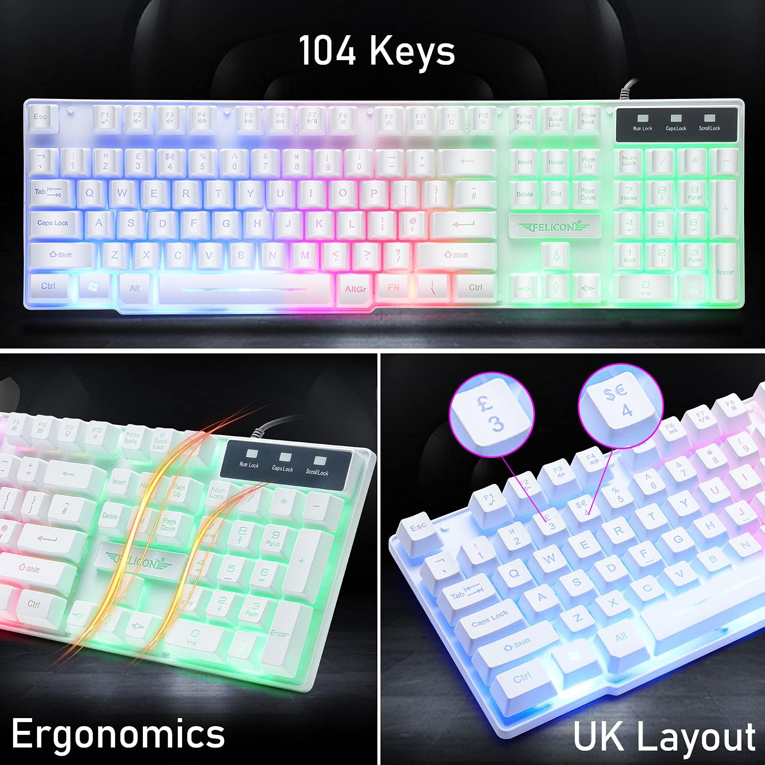 MAMBASNAKE T11 UK 100% Gaming  - Gaming Keyboard Mouse Combo บทวิจารณ์และราคา