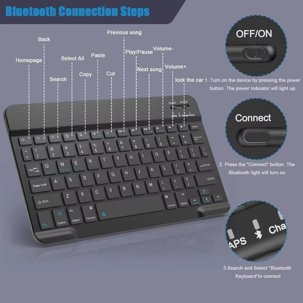 Bluetooth 5.0 Wireless Keyboar - Gaming Keyboard Wireless บทวิจารณ์และราคา