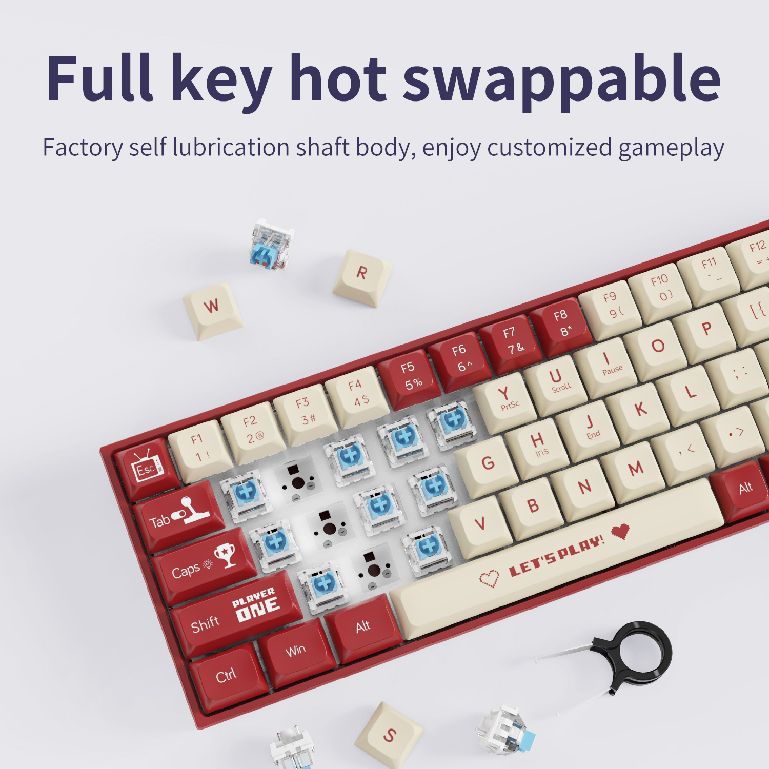 AJAZZ AK680 65% Wired Gaming M - Gaming Keyboard Mini Mechanical บทวิจารณ์และราคา