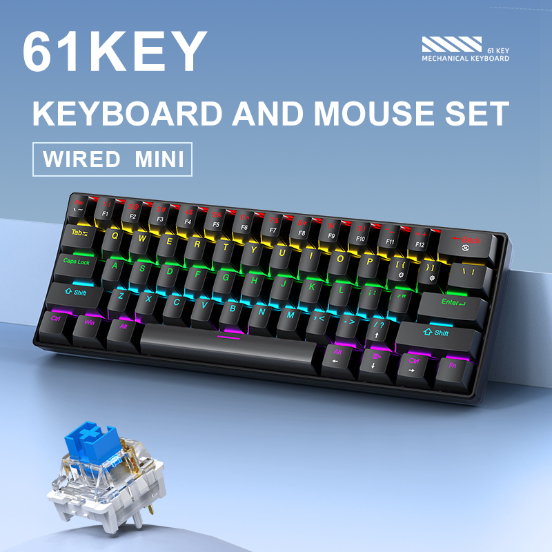 APAYADO K61 Mini Mechanical Ke - Gaming Keyboard Blue Switches บทวิจารณ์และราคา
