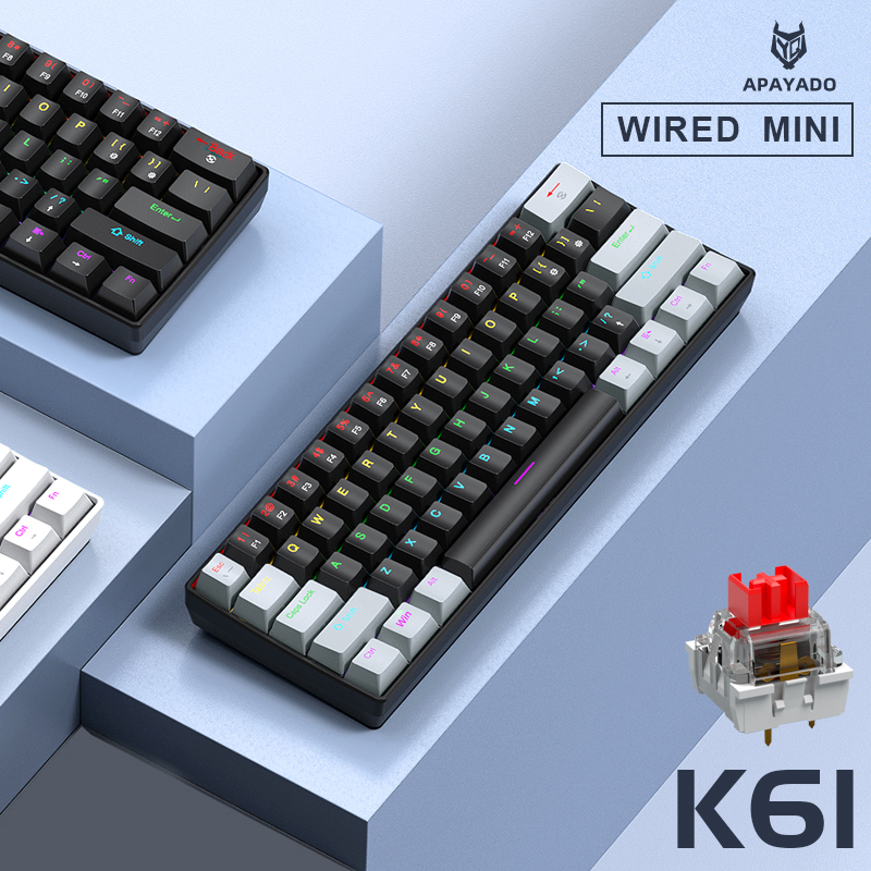 APAYADO K61 Mini Mechanical Ke - Gaming Keyboard Blue Switches บทวิจารณ์และราคา