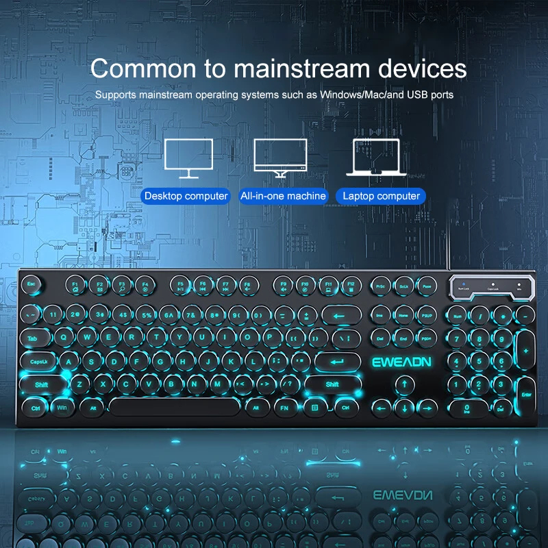 Retro Punk Mechanical Feel Key - Gaming Keyboard Mechanical บทวิจารณ์และราคา