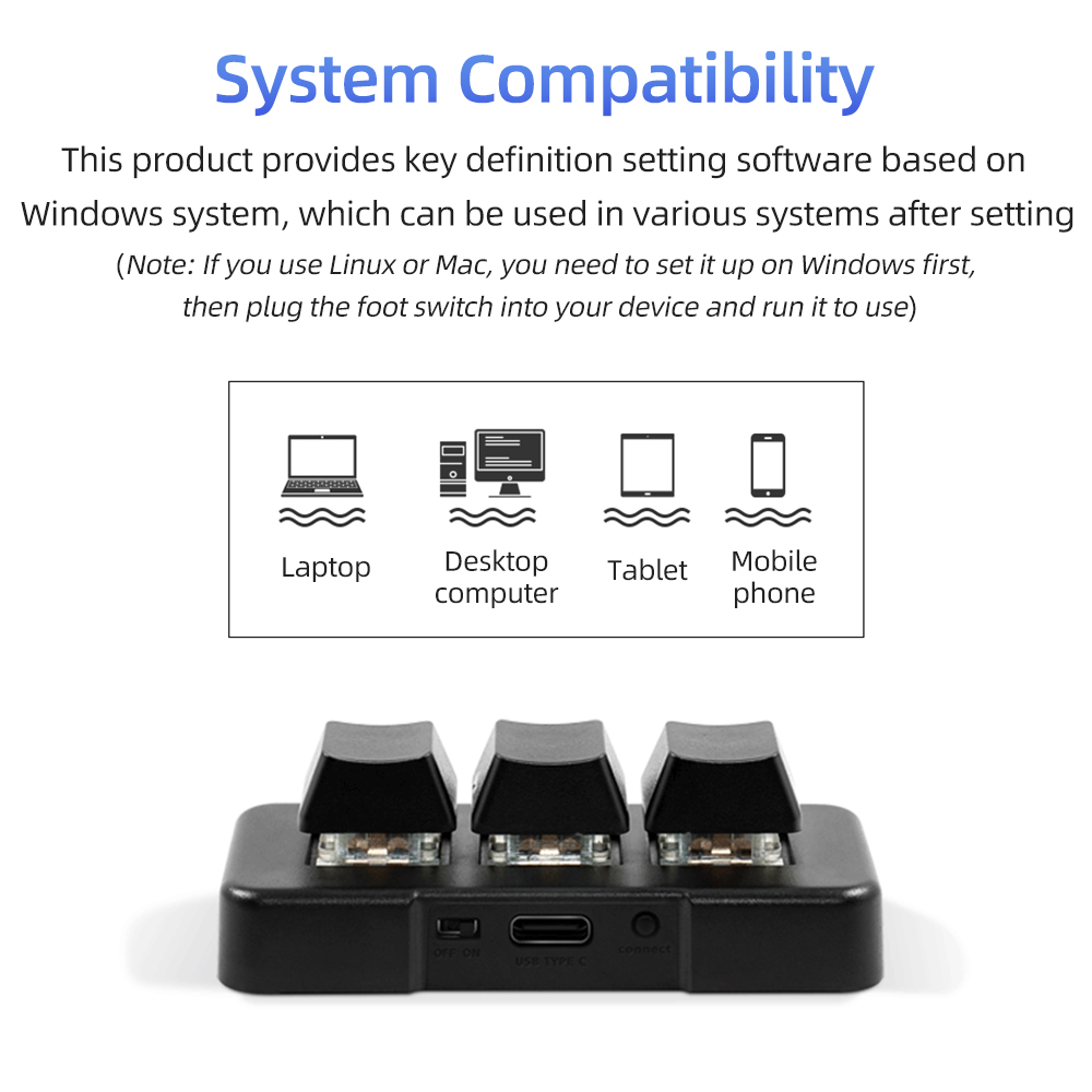 MK321-Pro Small Keyboard 3-key - Gaming Keyboard Blue Switches บทวิจารณ์และราคา