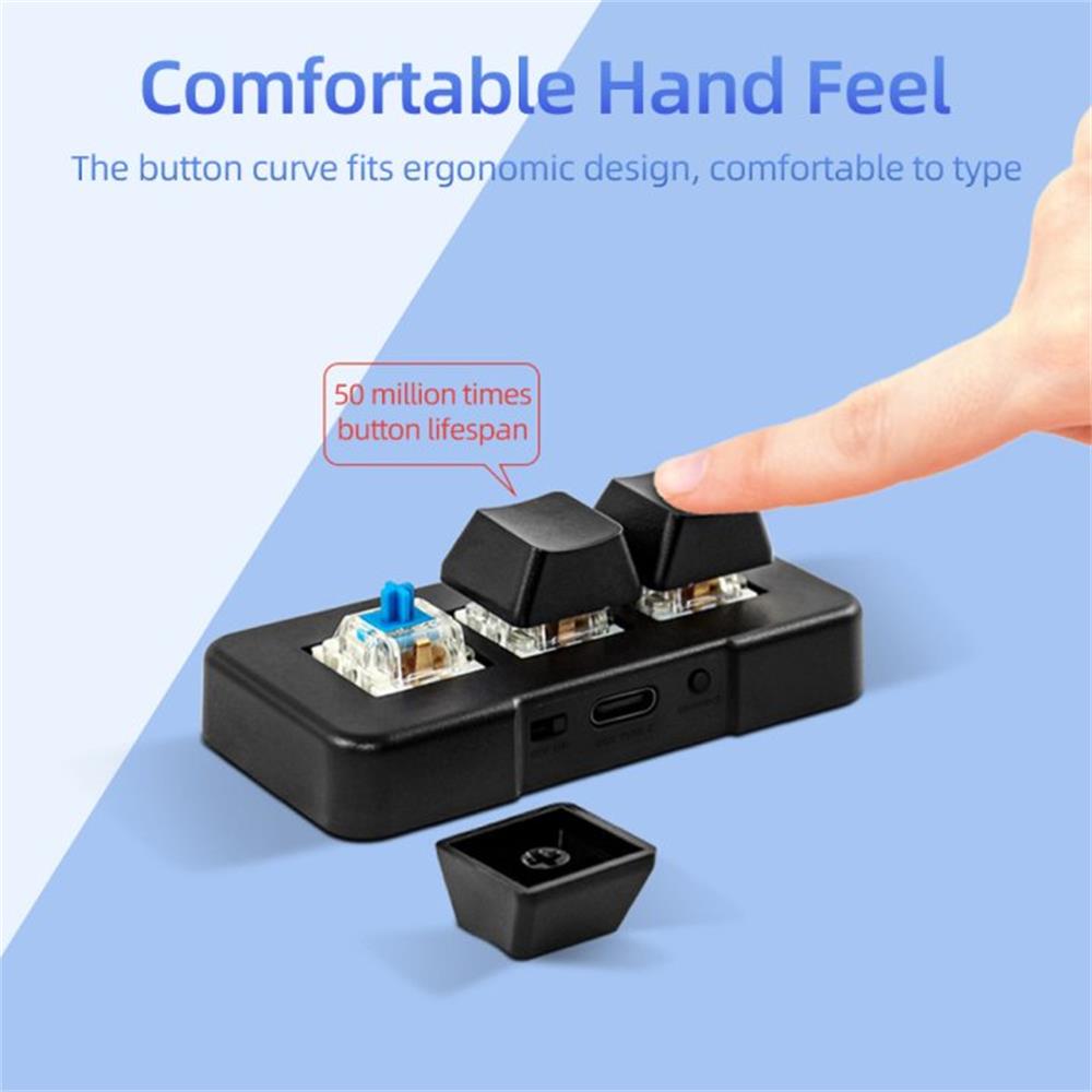 MK321-Pro Small Keyboard 3-key - Gaming Keyboard Blue Switches บทวิจารณ์และราคา