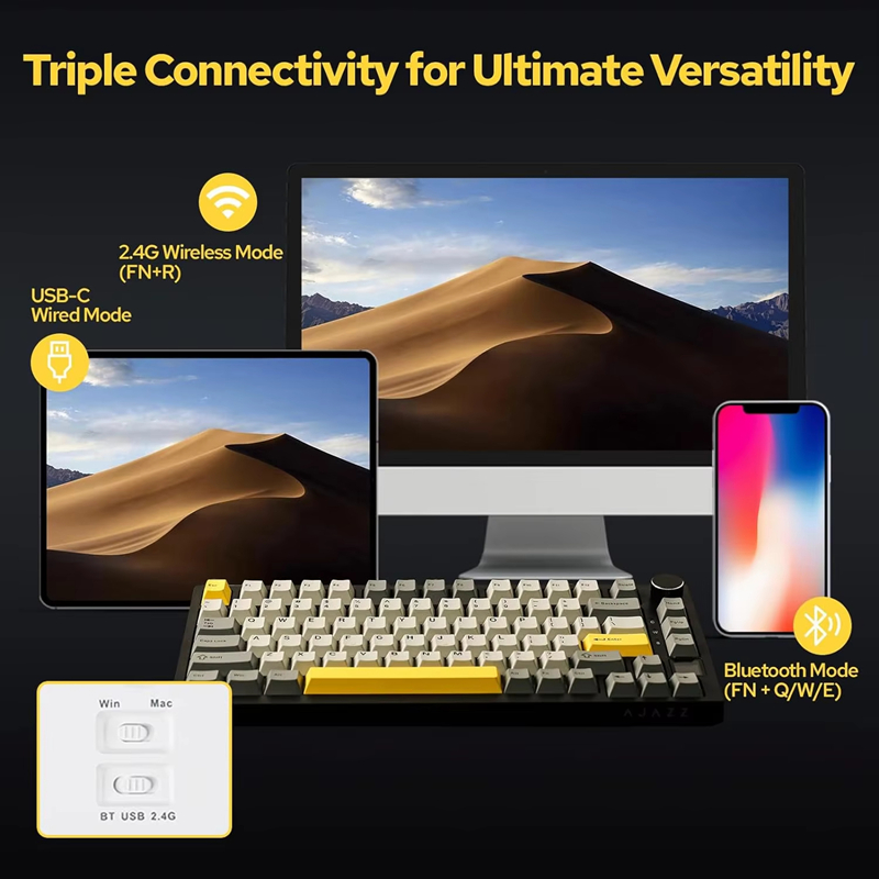 AK820/AK820Pro Gaming Mechanic - Gaming Keyboard Wireless บทวิจารณ์และราคา