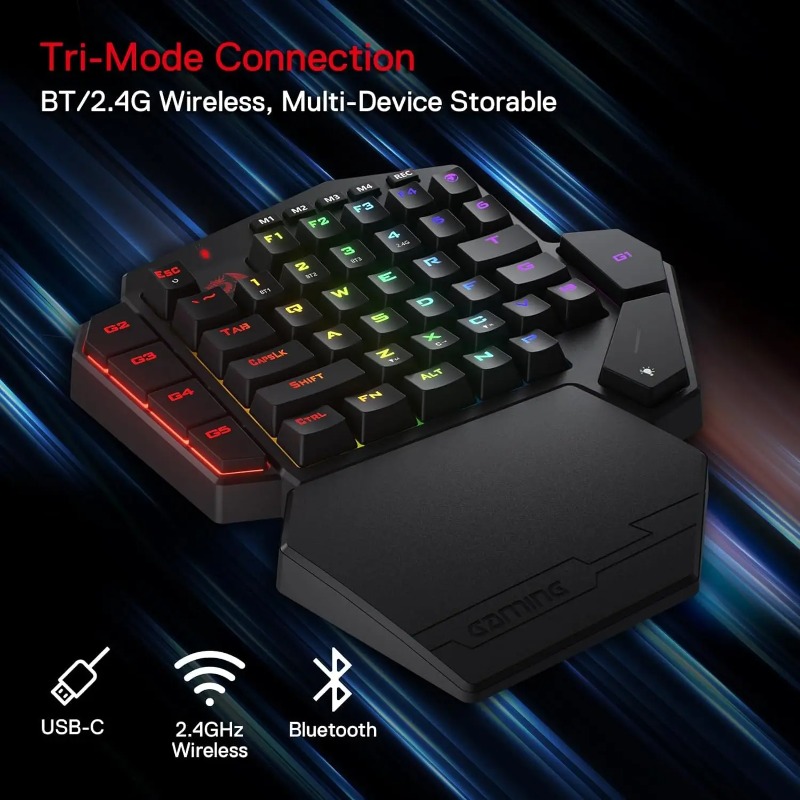 New Redragon K585 PRO Wireless - Gaming Keyboard 1 Hand บทวิจารณ์และราคา
