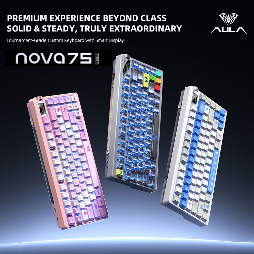 New AULA NOVA75 Wireless Mecha - Gaming Keyboard Mini Mechanical บทวิจารณ์และราคา