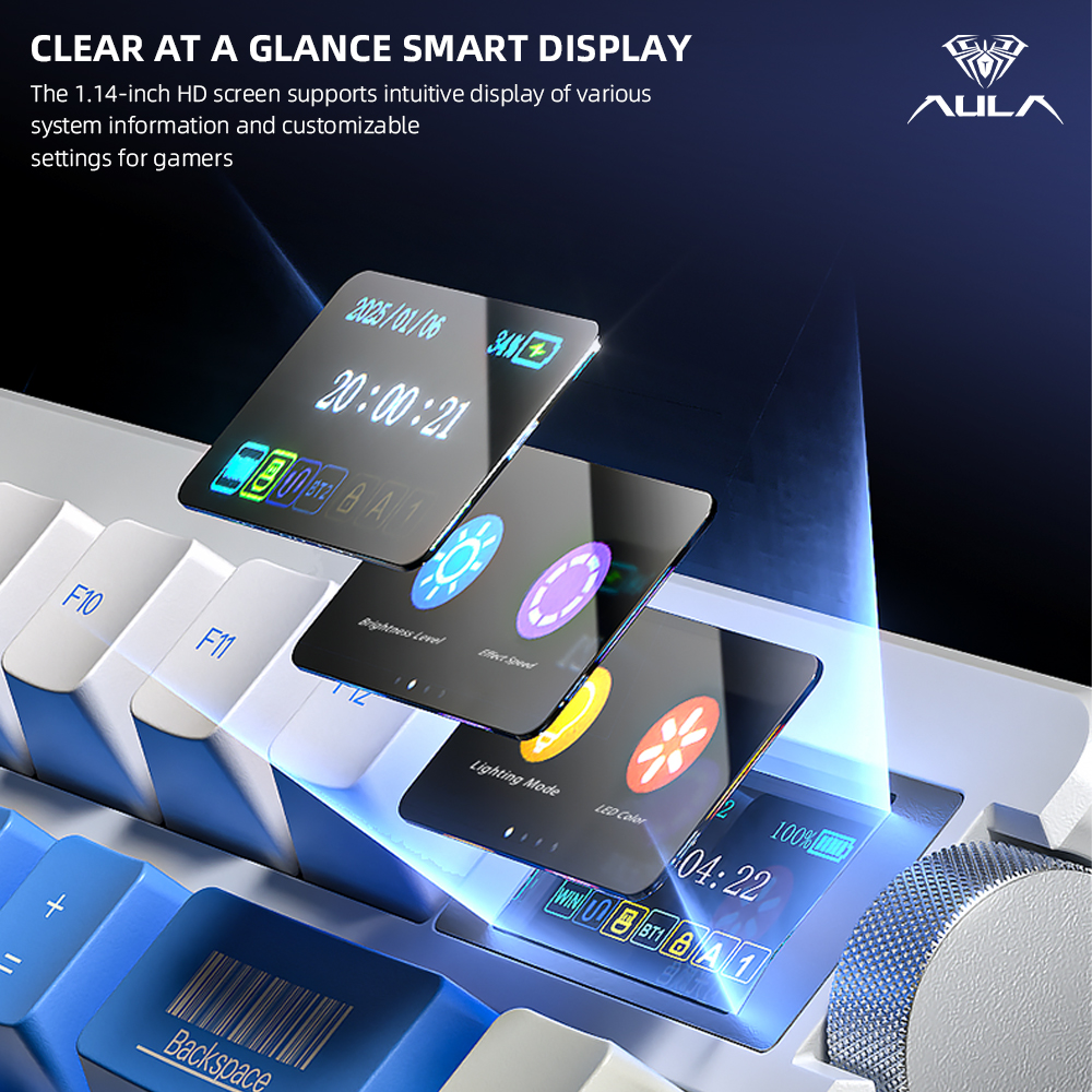 New AULA NOVA75 Wireless Mecha - Gaming Keyboard Mini Mechanical บทวิจารณ์และราคา