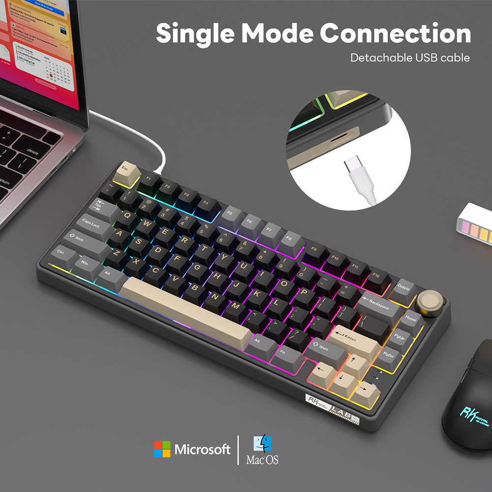Royal Kludge RK R75 Wired Gami - Gaming Keyboard Bundle บทวิจารณ์และราคา