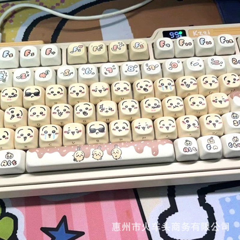 Chiikawa Cute Emoji Keycap Set - Gaming Keyboard Emoji บทวิจารณ์และราคา