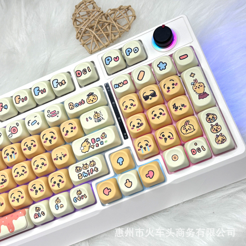 Chiikawa Cute Emoji Keycap Set - Gaming Keyboard Emoji บทวิจารณ์และราคา