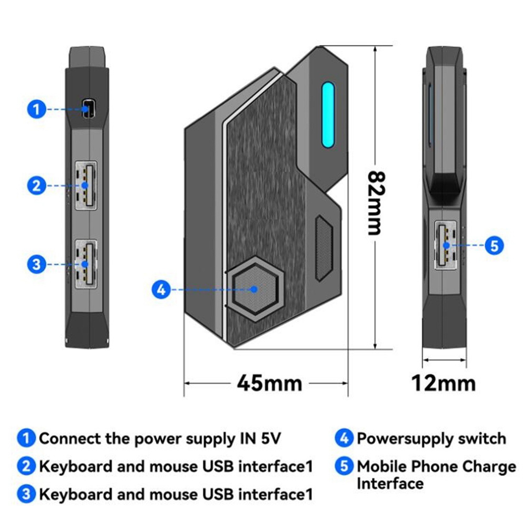 T36C Gamepad Mobile For PUBG C - Gaming Keyboard And Mouse Converter For Mobile บทวิจารณ์และราคา