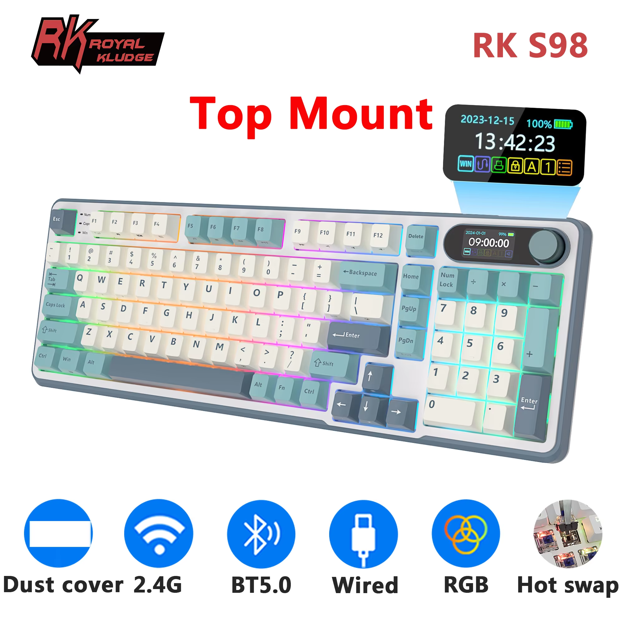 RK ROYAL KLUDGE S98 Mechanical - Gaming Keyboard Bundle บทวิจารณ์และราคา