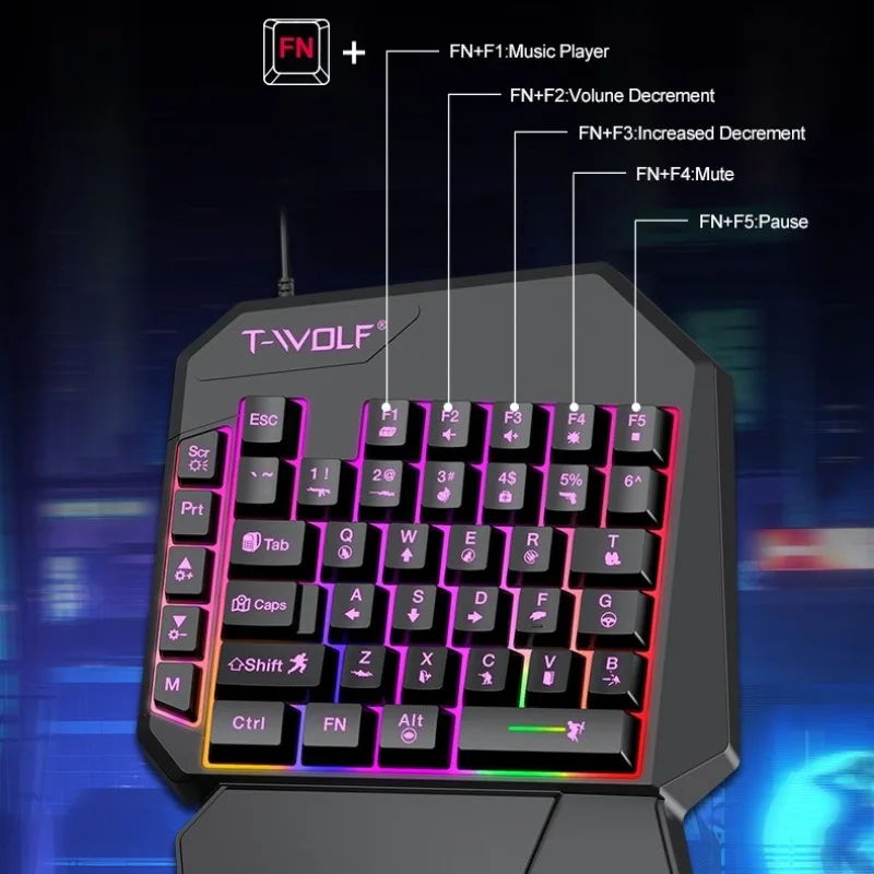 5 In 1 Set 35keys One Handedly - Gaming Keyboard 1 Hand บทวิจารณ์และราคา