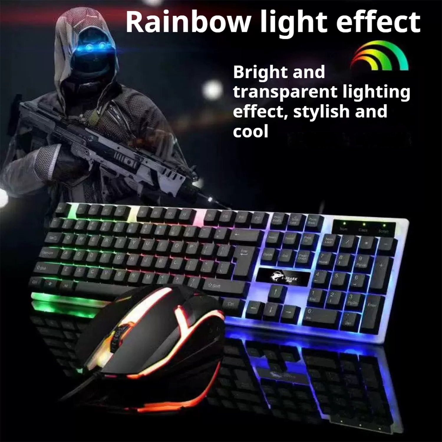 Stylish Backlight Wired Keyboa - Gaming Keyboard Mouse Combo บทวิจารณ์และราคา