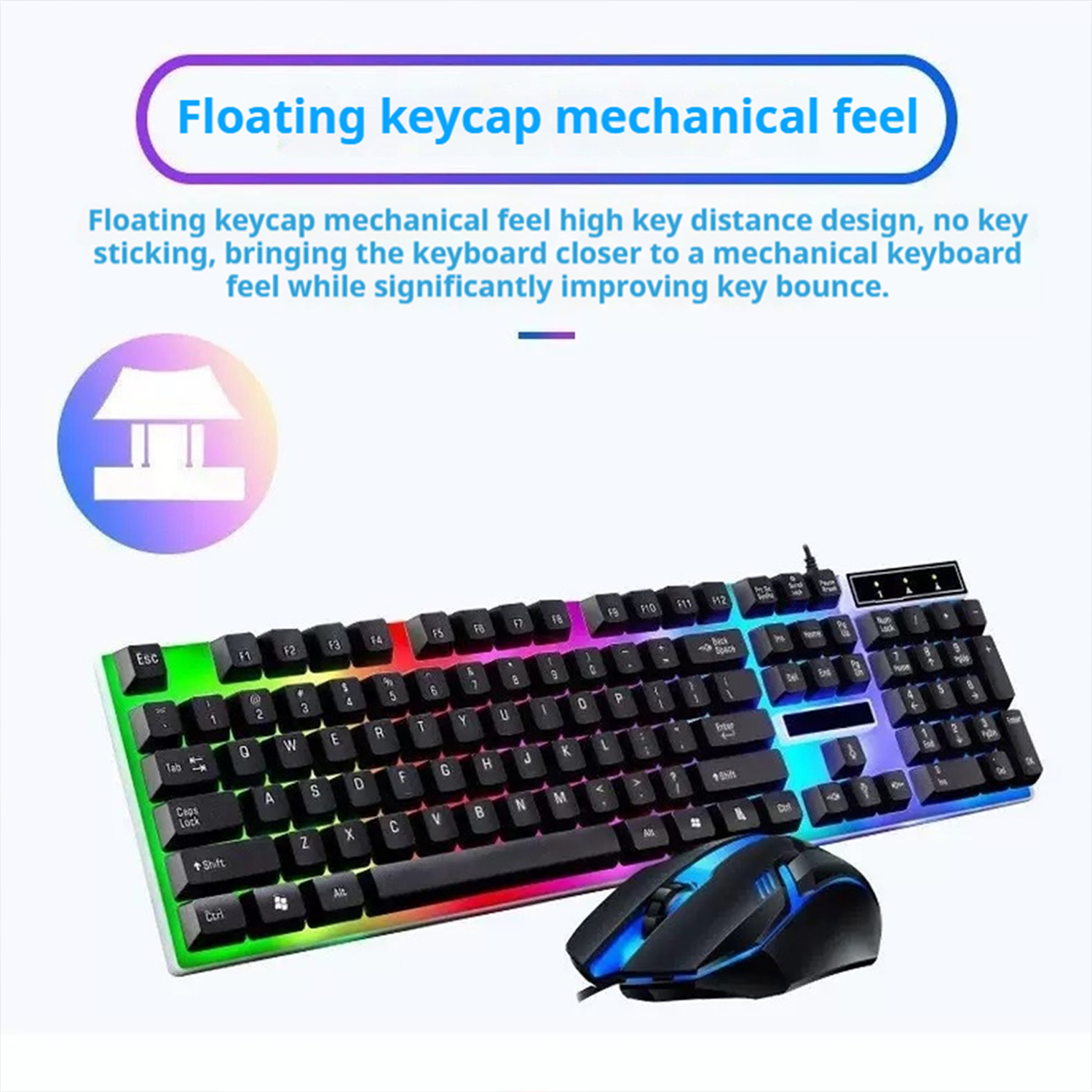 Stylish Backlight Wired Keyboa - Gaming Keyboard Mouse Combo บทวิจารณ์และราคา