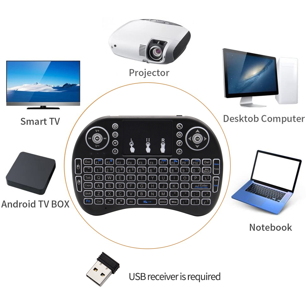 Backlit English Russian French - Gaming Keyboard Wireless บทวิจารณ์และราคา