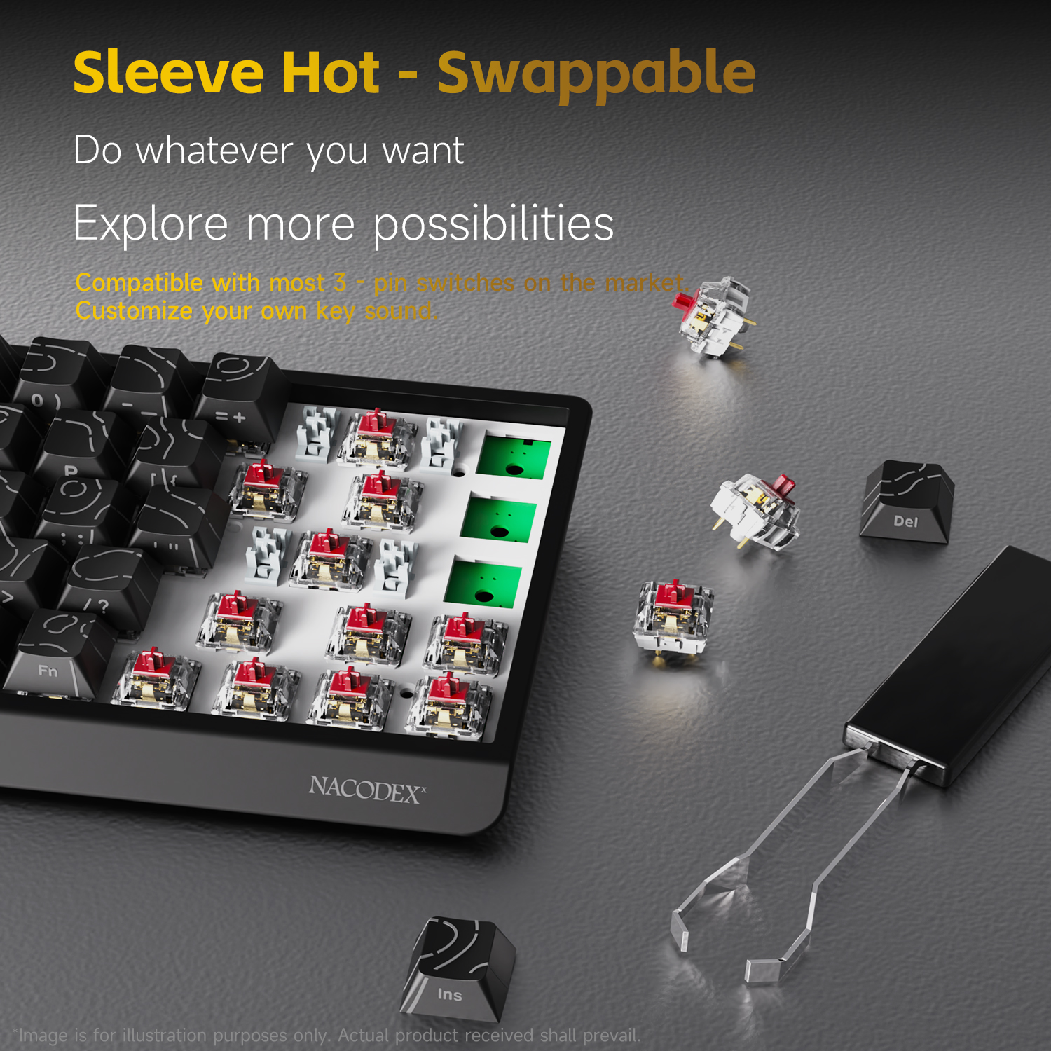 AJAZZ NK68V2 Single-Mode Wired - Gaming Keyboard Blue Switches บทวิจารณ์และราคา
