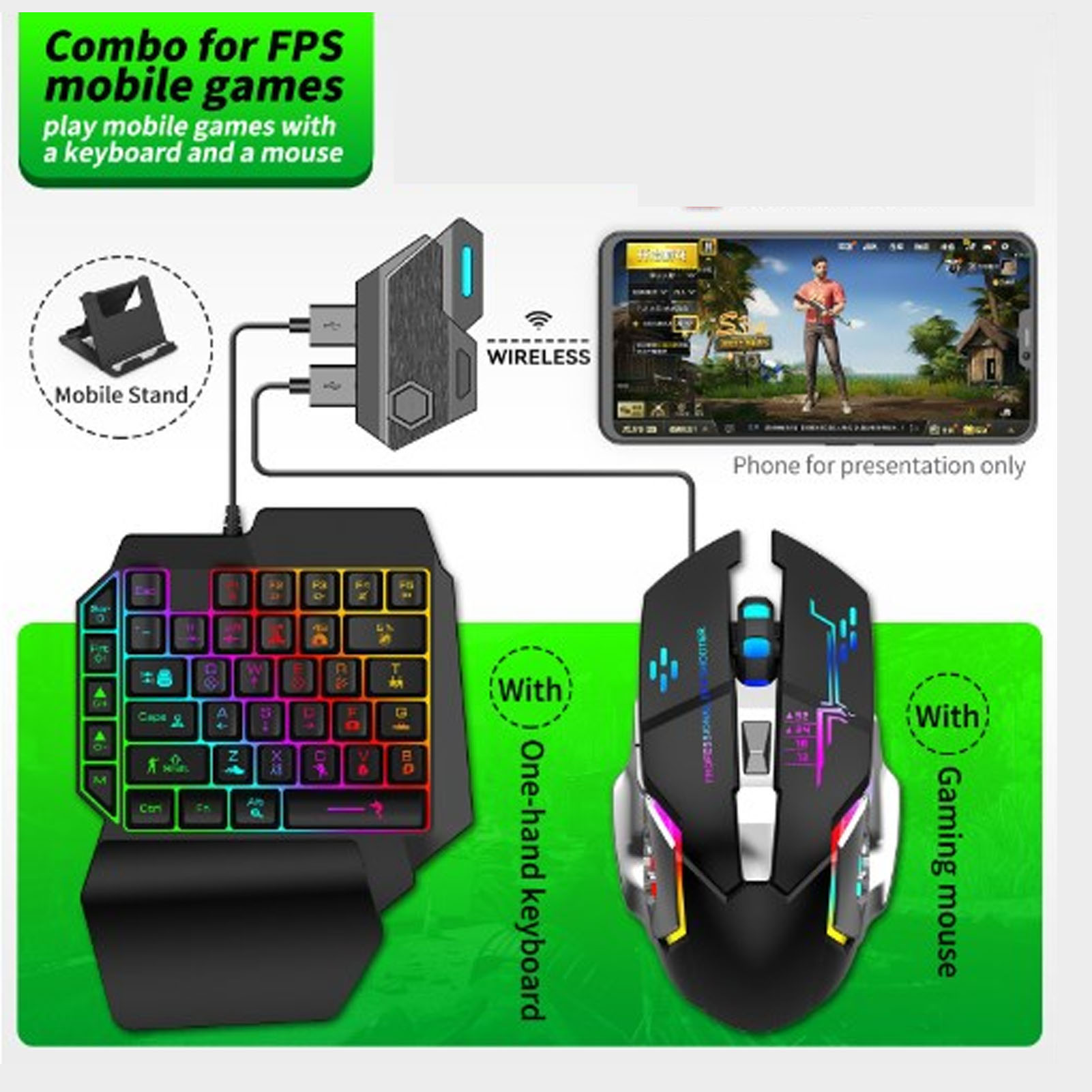 Keyboard Mouse Converter Set R - Gaming Keyboard Mouse Combo บทวิจารณ์และราคา