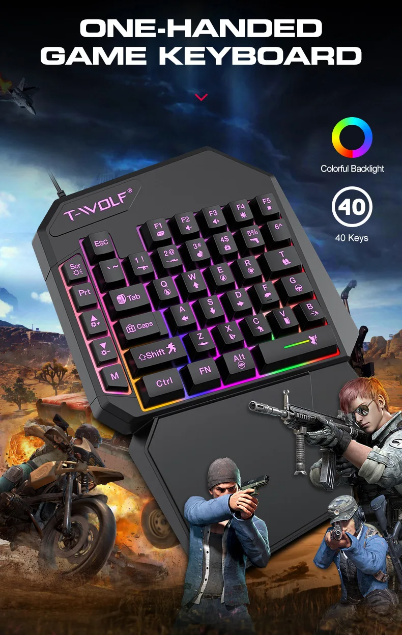 Kit Mobilador Gamer Kit Gaming - Gaming Keyboard Mouse Combo บทวิจารณ์และราคา