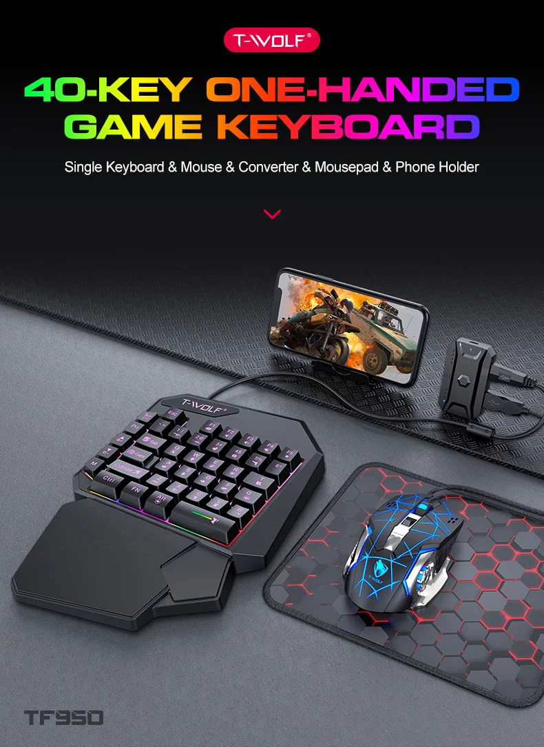 Kit Mobilador Gamer Kit Gaming - Gaming Keyboard Mouse Combo บทวิจารณ์และราคา