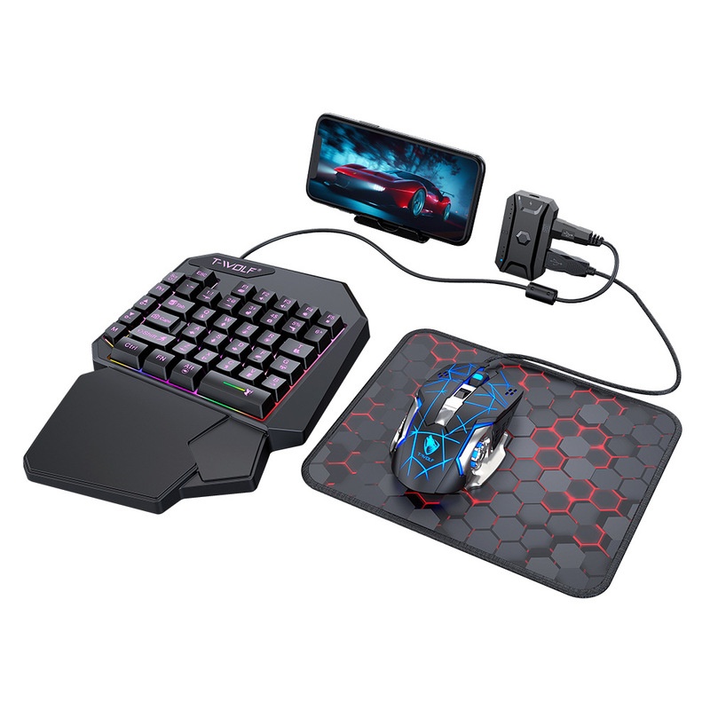 T-Wolf Tf950 5 In 1 One Handed - Gaming Keyboard 1 Hand บทวิจารณ์และราคา