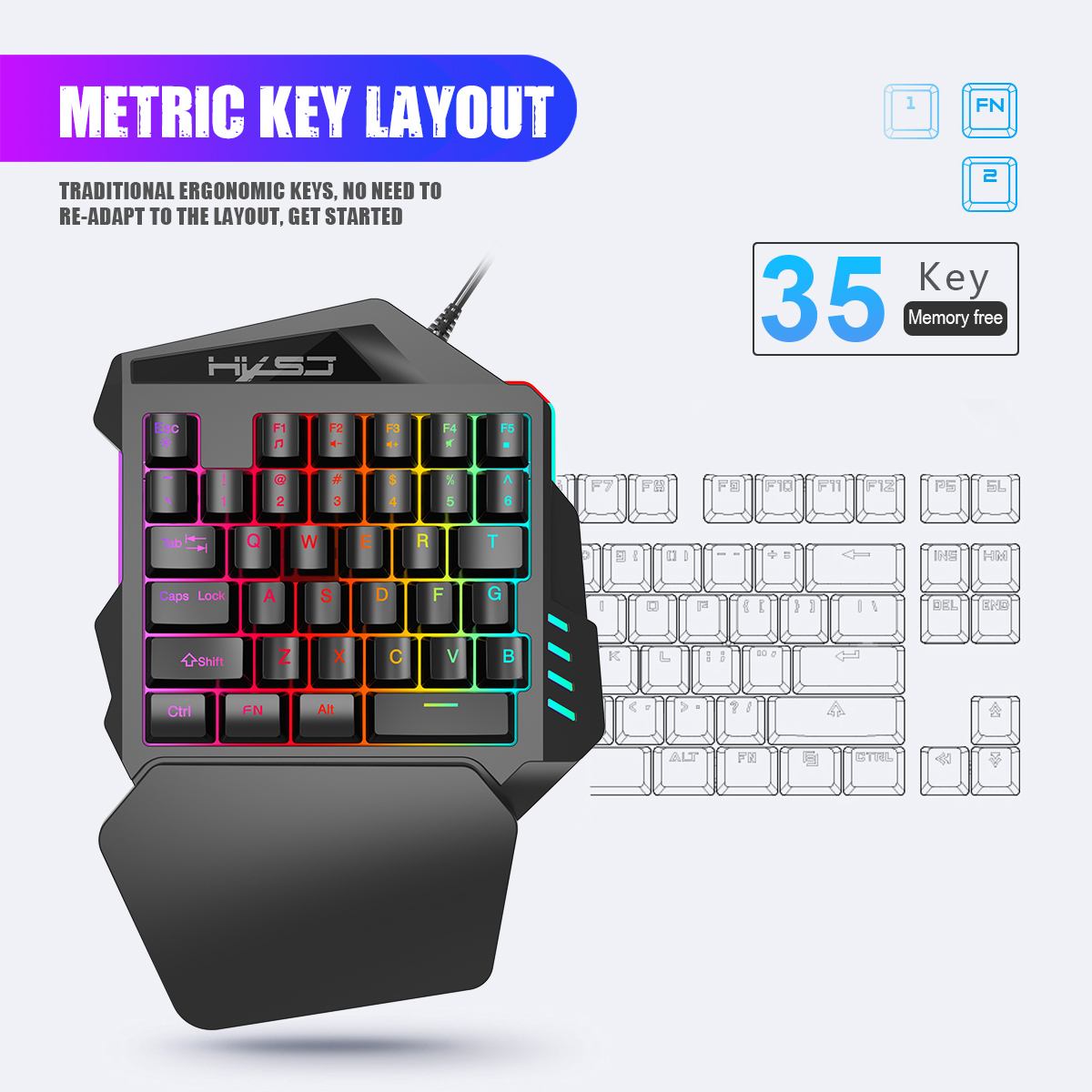 Best sale 35 Keys Film Membran - Gaming Keyboard 1 Hand บทวิจารณ์และราคา