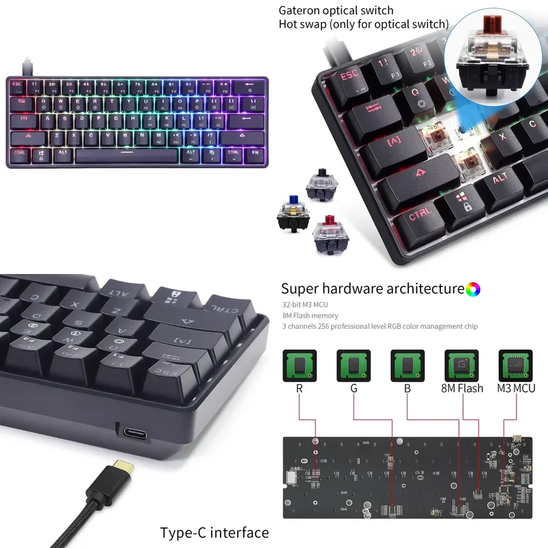 Dropshipping Skyloong Gk61 Sk6 - Gaming Keyboard Mechanical บทวิจารณ์และราคา