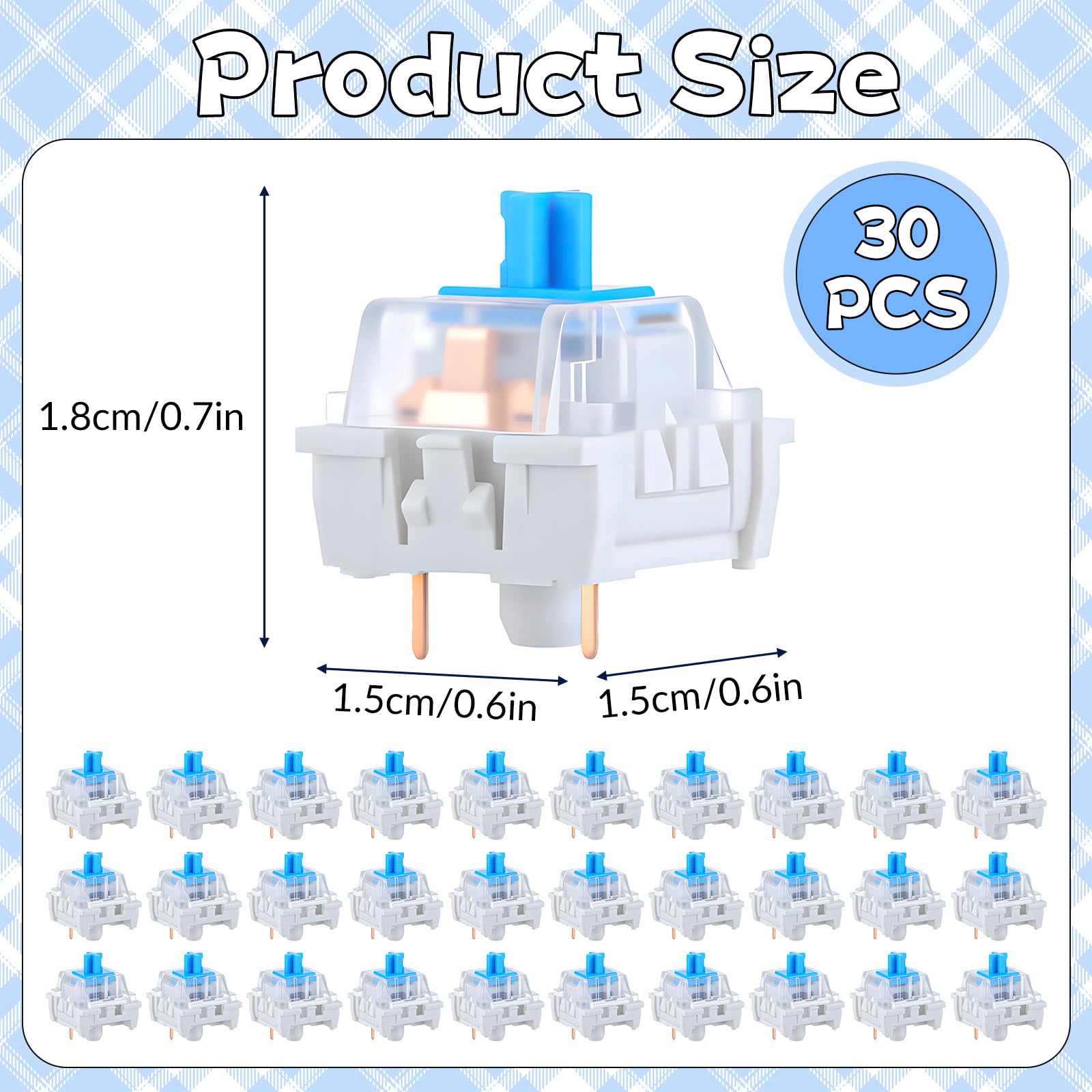 30 PCS Mechanical Keyboard Swi - Gaming Keyboard Blue Switches บทวิจารณ์และราคา