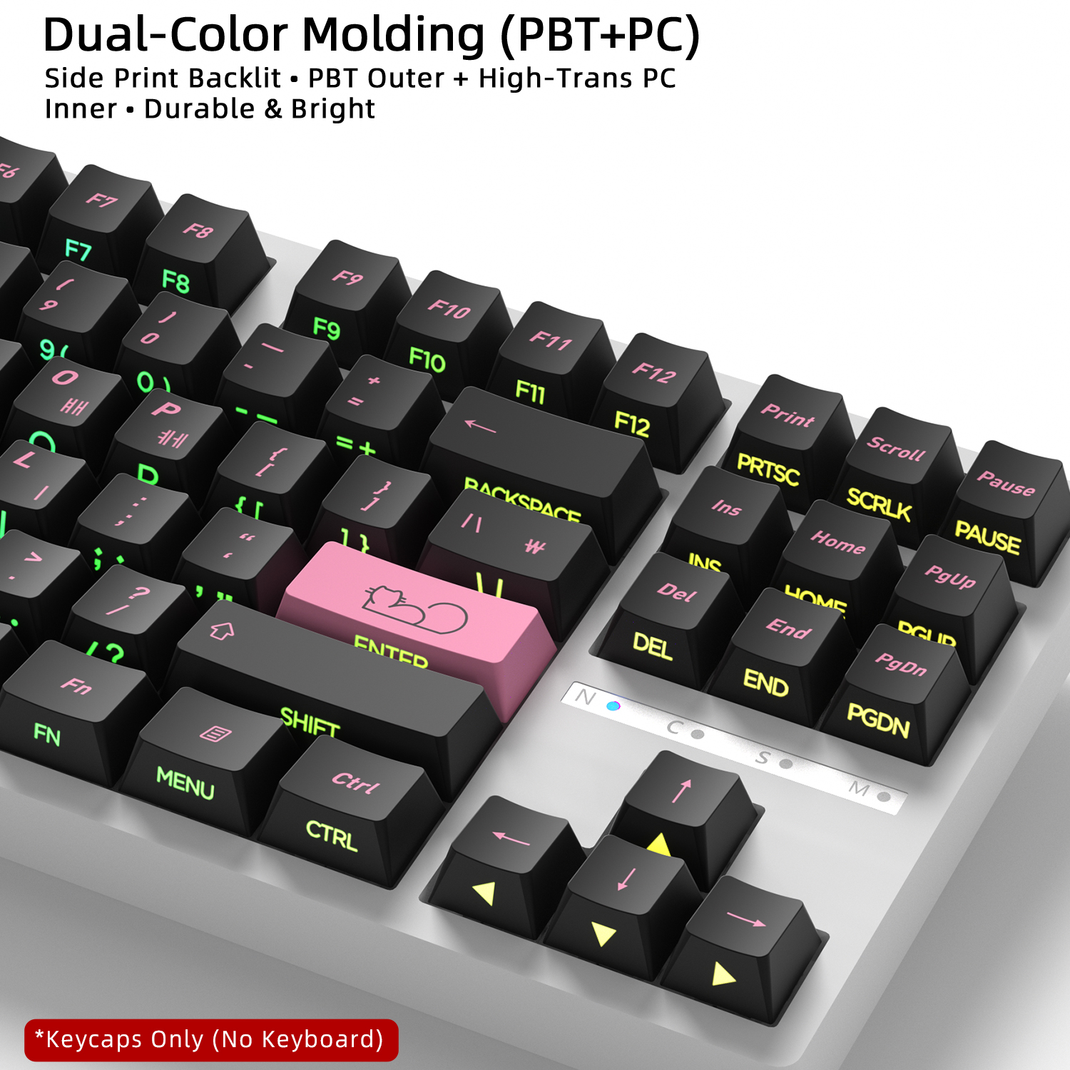 Cute Cat Side Printed Korean K - Keyboard Gaming Black บทวิจารณ์และราคา
