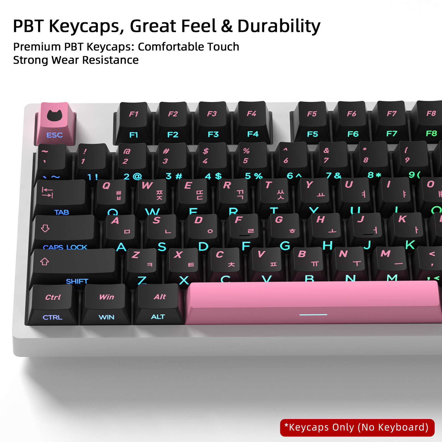 Cute Cat Side Printed Korean K - Keyboard Gaming Black บทวิจารณ์และราคา