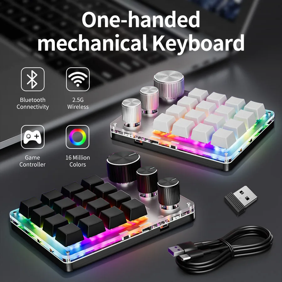2.4G Customize Bluetooth 3 Mod - Gaming Keyboard 1 Hand บทวิจารณ์และราคา