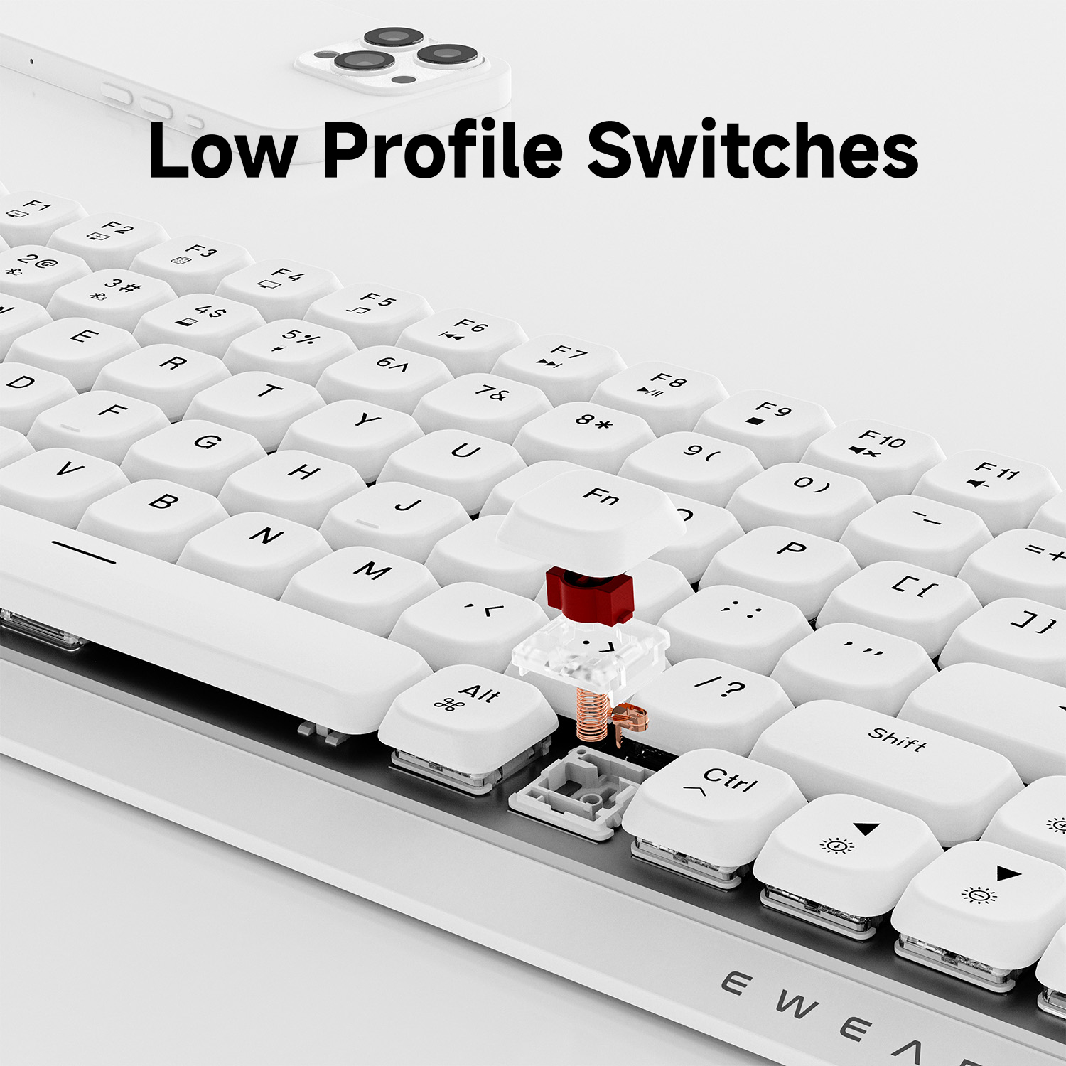 EWEADN 84 Keys Tri-Mode Low Pr - Gaming Keyboard He บทวิจารณ์และราคา