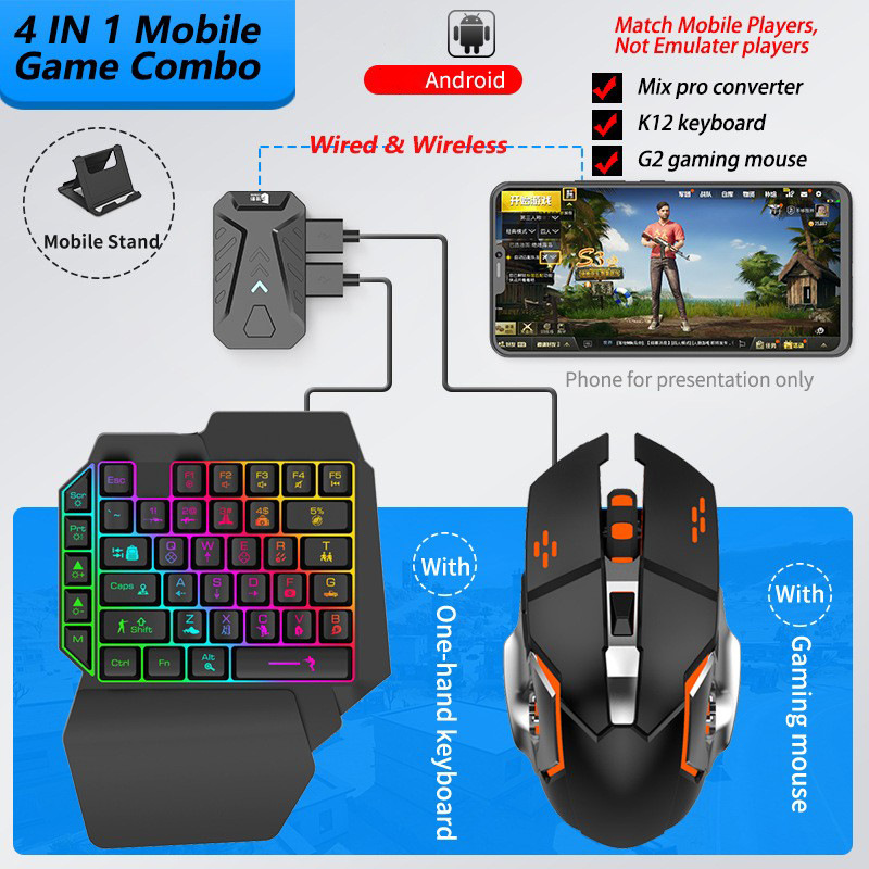 Mobile Games Converter Gaming  - Gaming Keyboard And Mouse Converter For Mobile บทวิจารณ์และราคา