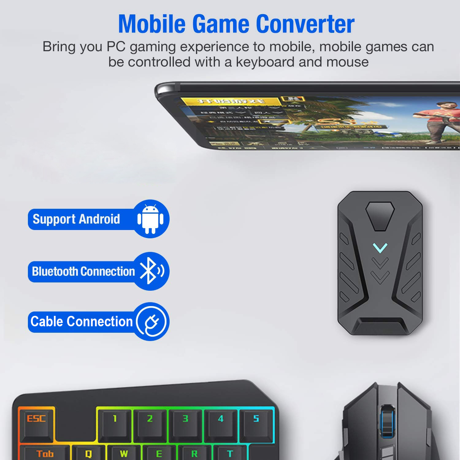 Mobile Games Converter Gaming  - Gaming Keyboard And Mouse Converter For Mobile บทวิจารณ์และราคา
