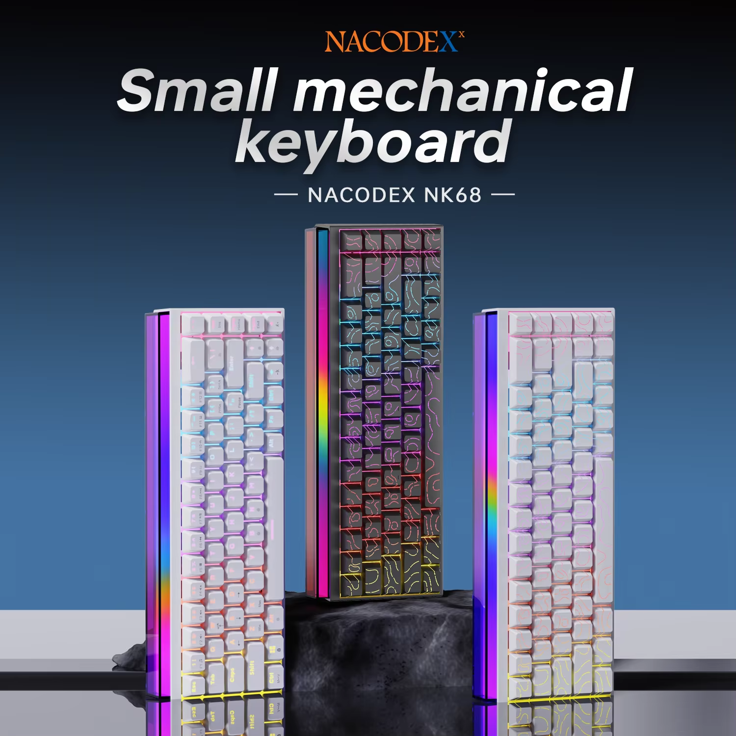 New Ajazz Nacodex Nk68 Mechani - Gaming Keyboard Blue Switches บทวิจารณ์และราคา