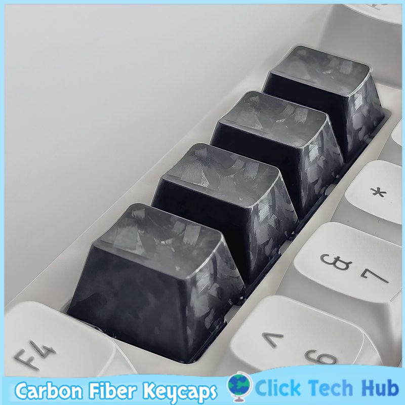 Black Carbon Fiber Keycaps 1pc - Keyboard Gaming Black บทวิจารณ์และราคา