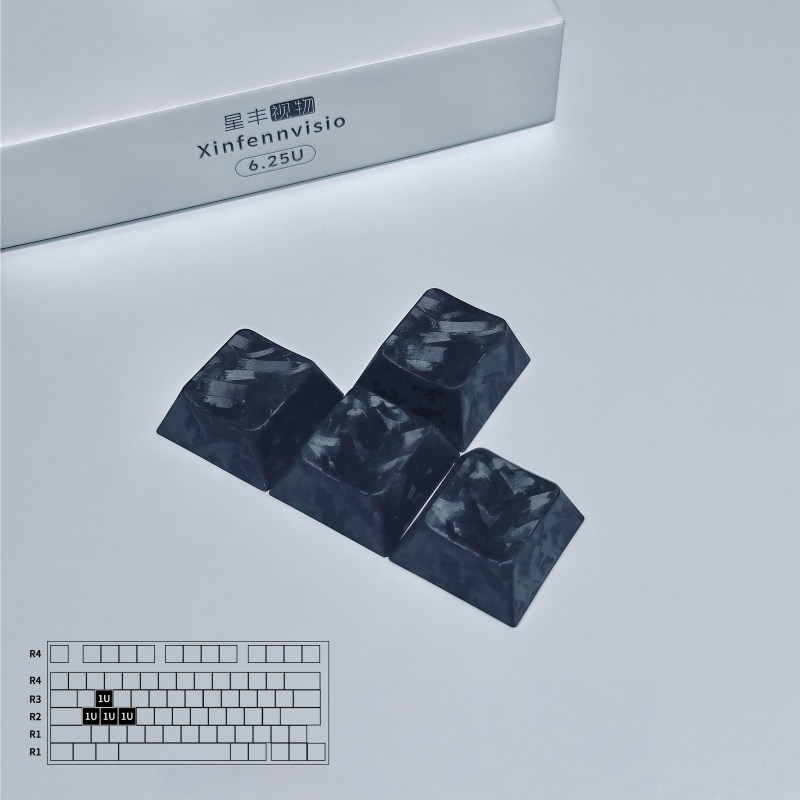 Black Carbon Fiber Keycaps 1pc - Keyboard Gaming Black บทวิจารณ์และราคา