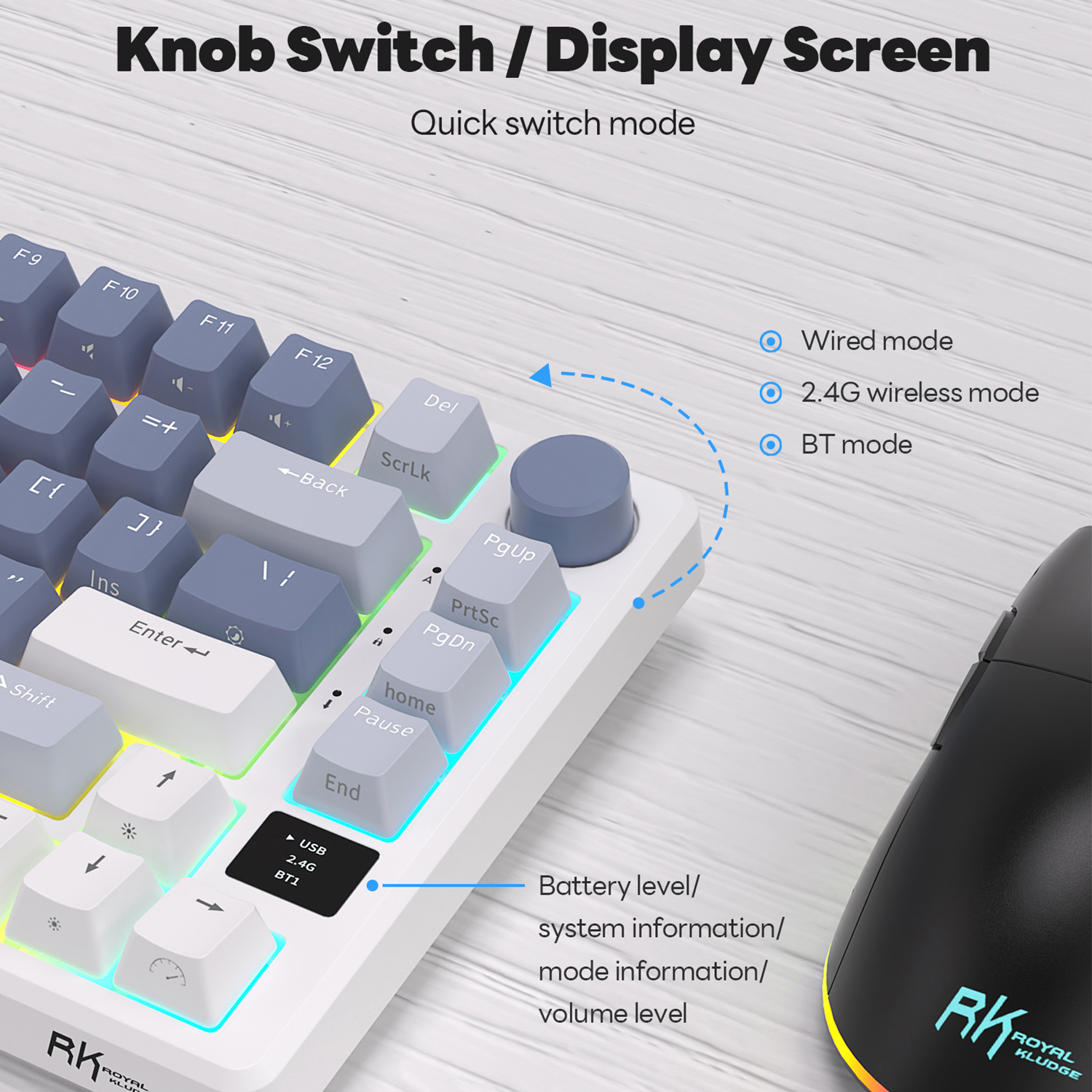 RK ROYAL KLUDGE M75 2.4G Wirel - Gaming Keyboard Bundle บทวิจารณ์และราคา